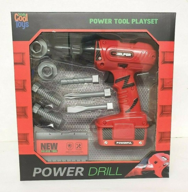 Power Drill Power Tool Playset With Accessories