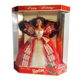 1997 Happy Holidays Barbie Doll Special Edition 10th Anniversary - Brunette