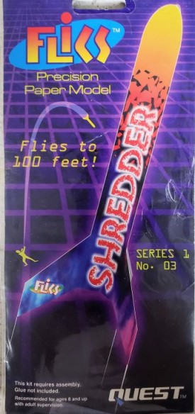 Flics Precision Paper Model Rocket Series 1 No. 03 - SHREDDER