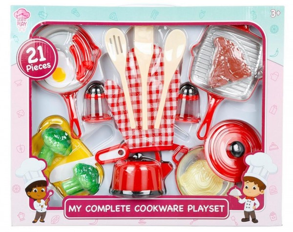 Lollipop Pretend Cookware Playset 21 Pieces