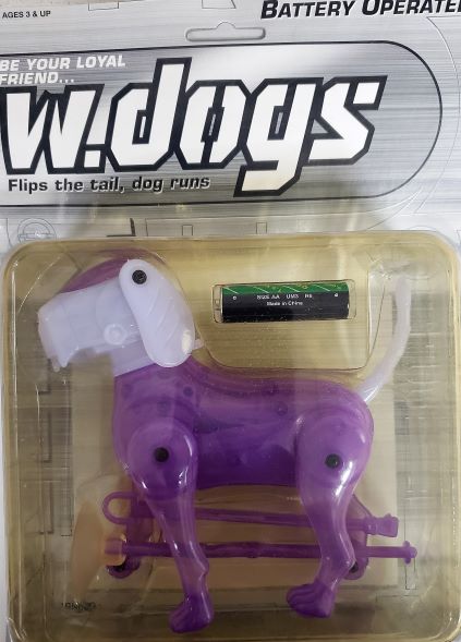 2000 Funmax W. Dogs Battery Operated Dog Flips Tail, Runs Around - Purple
