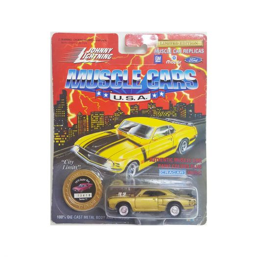 Johnny Lightning Muscle Cars 1/64 Die Cast Replica 1970 Super Bee Gold