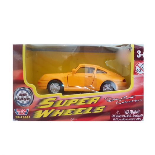 Motormax 1/43 Super Wheels 1998 Yellow Porsche Carrera No. 73401