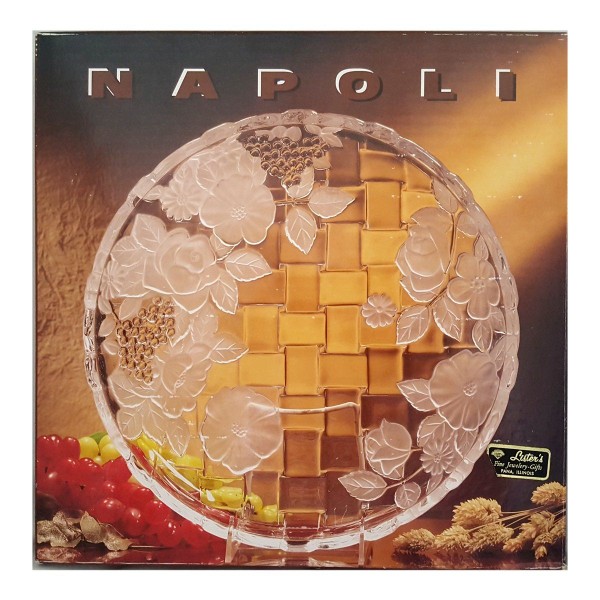 Crystal Clear Industries Napoli Frosted Crystal Platter 12.5 Inch
