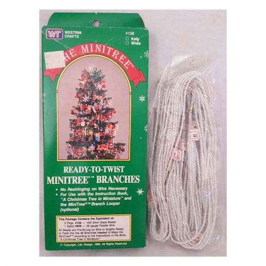 Vintage 1985 Westrim Beaded Mini Tree Starter Kit White - Nokomis