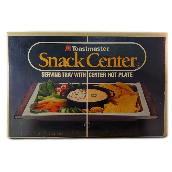 Vintage Toastmaster Snack Center Serving Tray w/ Center Hot Plate
