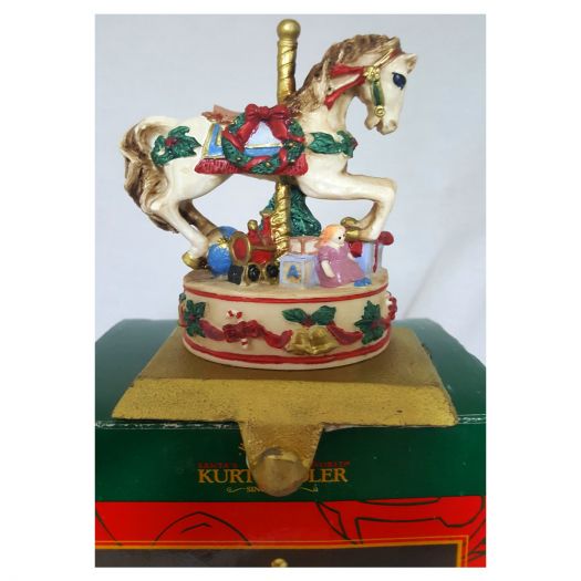 Kurt Adler Carousel Horse Stocking Hanger - Nokomis Bookstore & Gift Shop