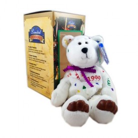 Limited Treasures 1999 Holiday Edition Celebration Bear White Plush