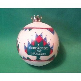 Vintage 1986 Hallmark Grandmother Glass Ball Ornament