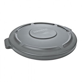 Brute 32 Gal. Grey Round Vented Single Trash Can Lid FG863292GRAY