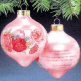Vintage 1987 Hallmark Grandmother Glass Ball Ornament