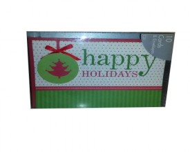 Holiday Cards Happy Holidays 10 Count