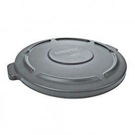 Brute 32 Gal. Grey Round Trash Can Lid Case of 4 Lids FG863292GRAY