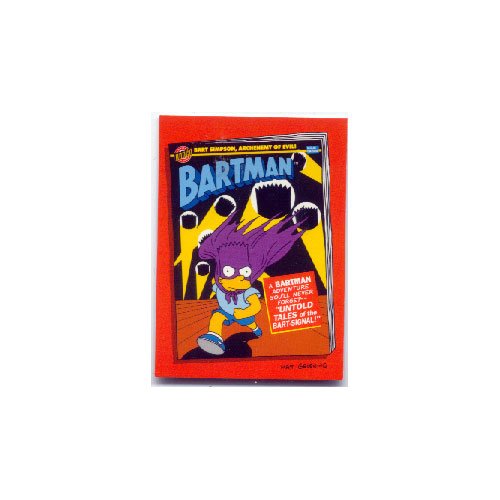 The Simpsons Skybox Bartman Trading Card The Untold Tales of the Bart-signal B8