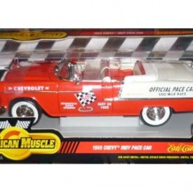 #7124 Ertl American Muscle 1955 Chevy Indy Pace Car 1/18 Scale Diecast