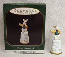 Alice in Wonderland Miniature White Rabbit 3rd in Series 1997 Hallmark Keepsake Ornament QXM4142