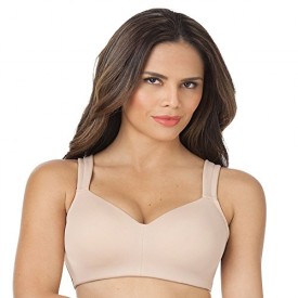 Comfort Choice Womens Plus Size Wireless Back Smoothing Bra Nude, 40G