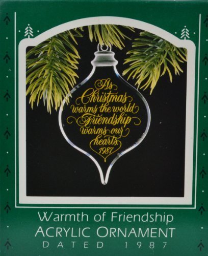 Hallmark Keepsake Ornament Warmth of Friendship Acrylic 1987 QX3759