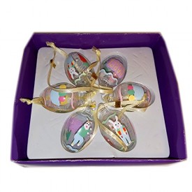 Hand Crafted Glass Easter Ornaments Set of 6 Style No. H63174