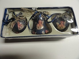 Set of 3 Victorian Angel Decoupage Ornaments