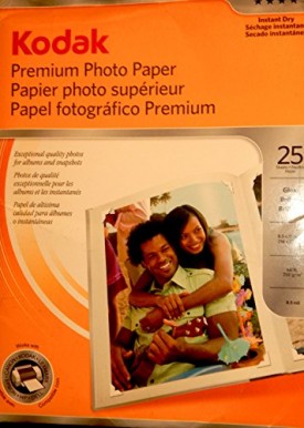 Kodak Premium Photo Paper, 8.5 mil, Glossy, 8 1/2 x 11, 25 Sheets/Pack