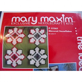 Mary Maxim Exclusive Needlecraft Kit Mirrored Snowflakes Ornaments No. 37367