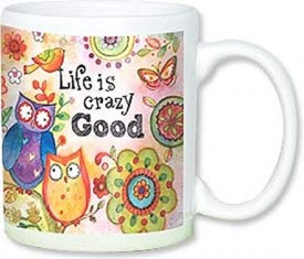 Leanin Tree Ceramic 12oz Coffee Mug Inspirational Good Life Life Is Crazy Good Morning Coffee Inspire Gift Mugs (MGW56158)