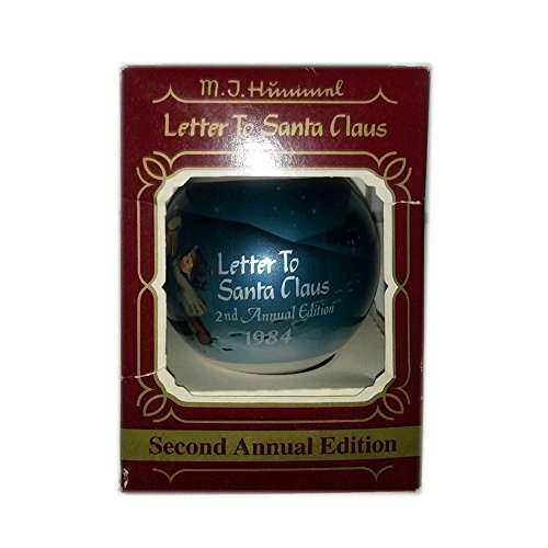1984 Hummel Letter to Santa 2nd Annual Edition glass ornament
