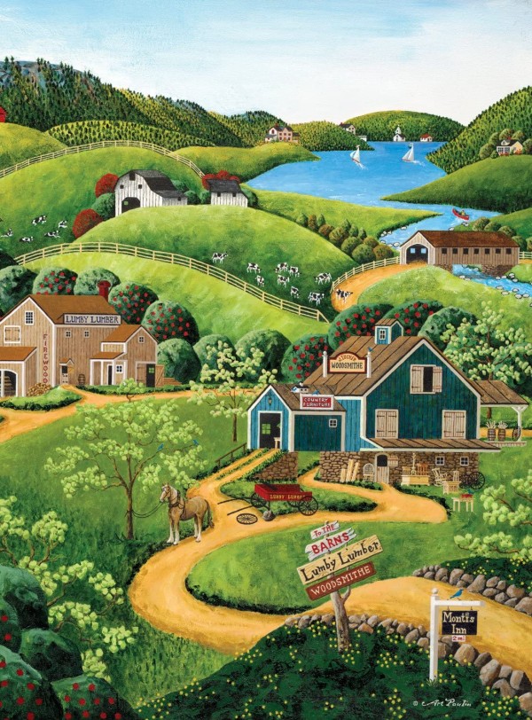 Buffalo Games Art Poulin, To the Barns - 1000 Piece Jigsaw Puzzle