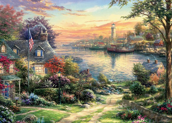 Ceaco TBD Thomas Kinkade New England Harbor Puzzle - 1000 Piece