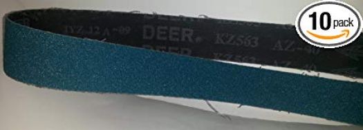Deer KZ563 Sanding Belt Zirconia-Alumina 40 Grit 1 1/2 x 60 (10 Pack) [Misc.]