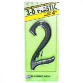 2 each: 4 Plastic 3-D House Numbers (2)