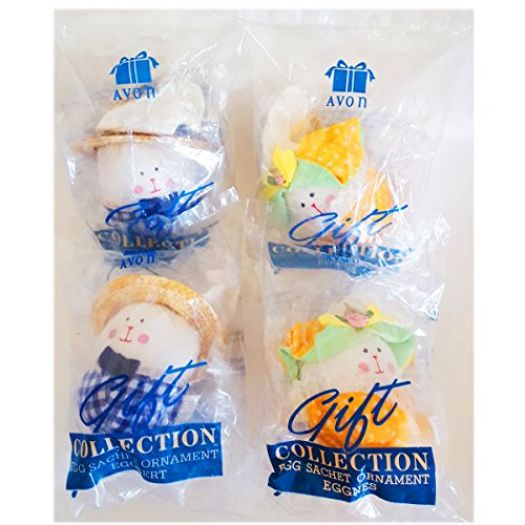 1996 Avon Gift Collection Egg Sachet Ornaments Set of 4