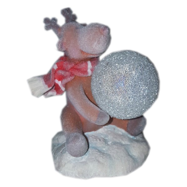 Russ Berrie & Co Snowy Days Reindeer w/ Snowball