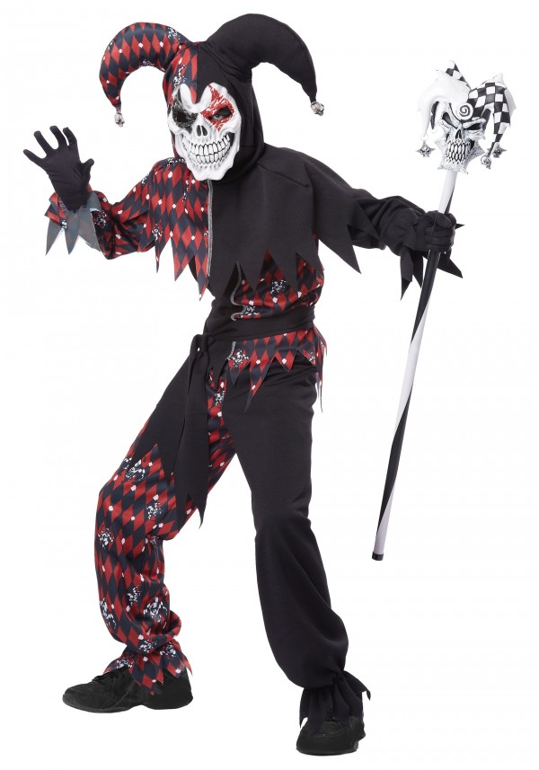 Spirit Halloween Sinister Jester Costume Child Size 12-14 Large