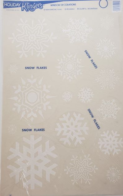 Holiday Klingers Christmas Window Clings - Snowflakes