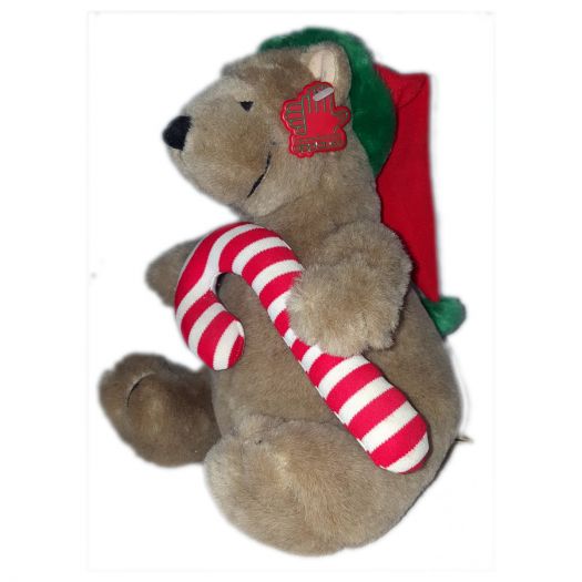 Applause Winter Magic Candy Cane Bear With Hat 10