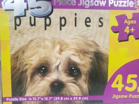 Puppies, 45 Piece Jigsaw Puzzle by Clever Prints