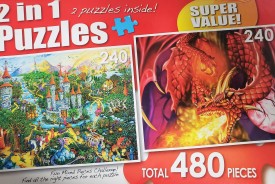 2 Puzzles Magic Kingdom and Red Dragon's Lair 240 Piece Puzzles