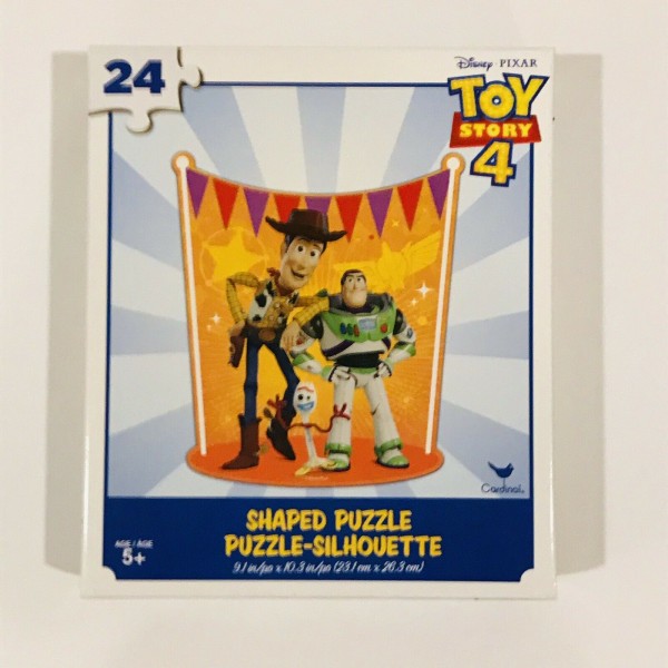 Disney Pixar Toy Story 4 Woody, Buzz Lightyear, Spoon Shaped Puzzle 24 Piece