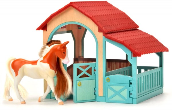 Lanard Royal Breeds Build A Stable With White & Brown Painted Horse