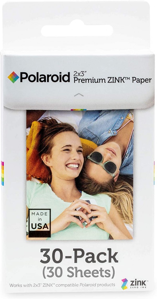 Zink Polaroid 2x3ʺ Premium ZINK Zero Photo Paper 30-Pack - Compatible with Polaroid Snap / SnapTouch Instant Print Digital Cameras & Polaroid ZIP Mobile Photo Printer