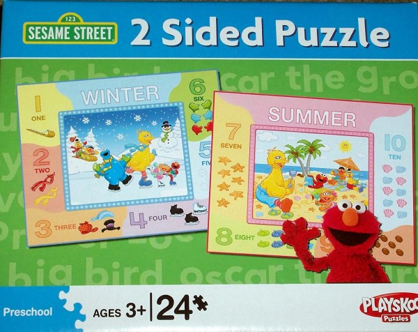 Hasbro Sesame Street 2 Sided Puzzle (Winter/Summer)