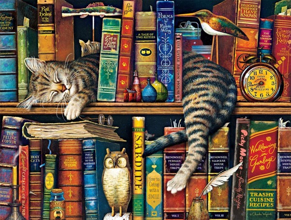 Buffalo Games - Charles Wysocki - Frederick the Literate - 750 Piece Jigsaw Puzzle, Multicolor, 24"L X 18"W