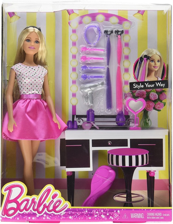 Barbie Doll & Hair Accessories Playset