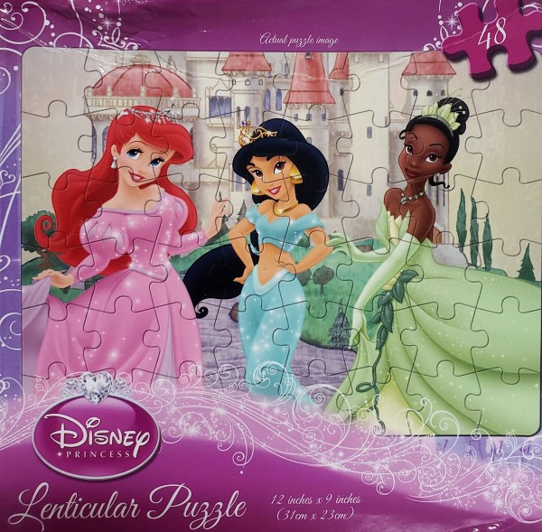 Disney Princess Lenticular 48 Piece Puzzle Ariel and Jasmine