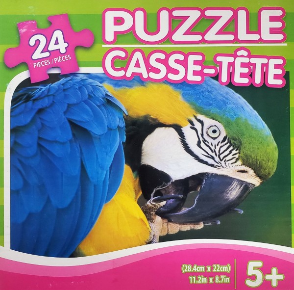 Blue Yellow Macaw Parrot Puzzle 24 Piece