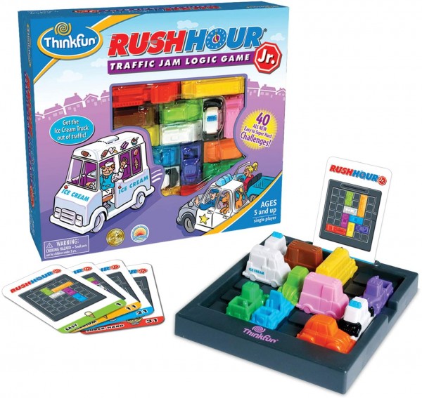 ThinkFun Rush Hour Junior Traffic Jam Logic Game and STEM Toy for Boys and Girls Age 5 and Up - Junior Version of the International Bestseller Rush Hour