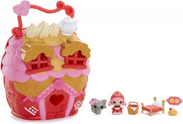 Lalaloopsy Tinies Scarlet's House Play 'n' Go 7 Piece Playset including Exclusive Character Tiny Scarlet Riding Hood, Series 5