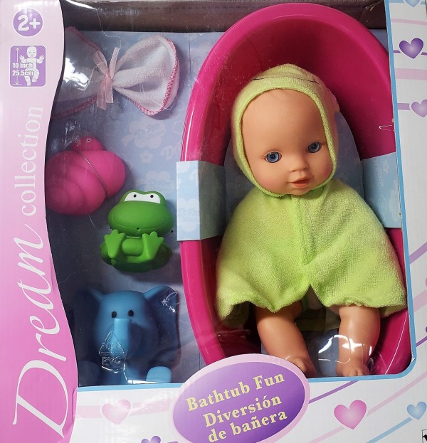 GiGi Toy Dream Collection 10" Bathtub Fun Baby Doll w/ Accessories